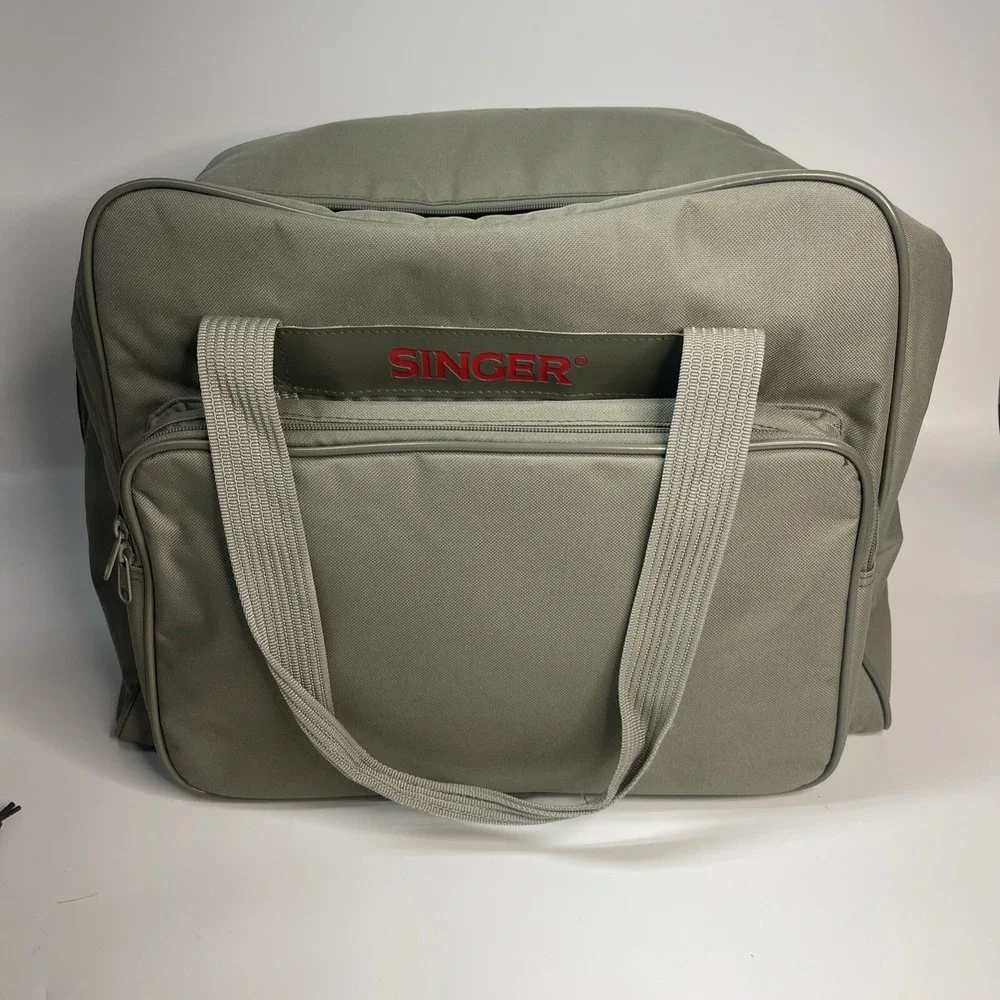 Singer Universal Sewing Machine Tote Storage Case Carry Bag Excellent Green